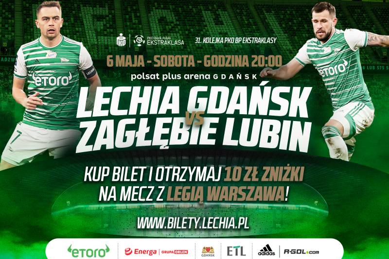 Wydarzenie: Mecz Lechia Gdańsk - Zagłębie Lubin, Kiedy? 2023-05-06 20:00, Gdzie? Pokoleń Lechii Gdańsk 1